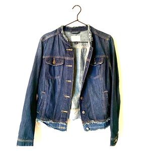 Universal Thread raw edge dark denim jean jacket